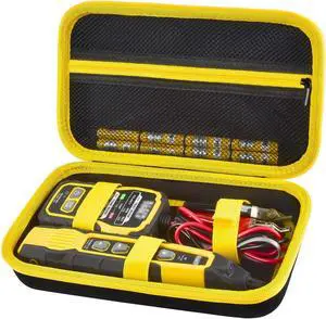 Case Compatible with Klein Tools VDV500-820 Cable Tracer/Probe Tone Pro Kit, Mesh Pocket for AA Batteries, Adapter and Other Accessory Kit (Yellow)