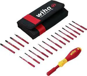 Wiha 28398 19 Piece Insulated SoftFinish SlimLine Blade Set