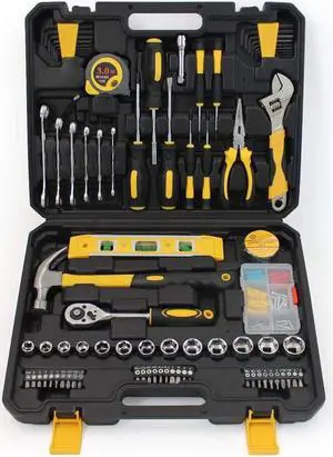 SONGWAY Small Household Mechanic Tool Set - 108 Piece Tool Box Set, Basic Home Tool Kit, Car Tool Set, Mechanic Hand Tool Kit, Tool Kit for Home