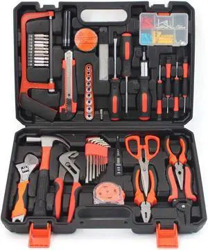 SONGWAY Small Household Mechanic Tool Set - 102 Piece Tool Box Set, Home Basic Tool Kit, Mechanic Hand Tool Kit, General Tool Kit for Home