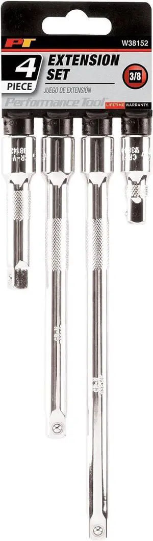 Performance Tool W38152 4-Piece Drive Extension Set, 3/8-Inch