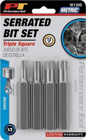 Performance Tool W1395 Heat Treated Alloy Steel 1/2-Inch Hex Drive Shaft Metric Socket Set, Sizes 6mm, 8mm, 10mm & 12mm