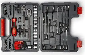 Crescent 70 Piece 1/4" & 3/8" Drive 6 & 12 Point Standard SAE/Metric Mechanics Tool Set - CTK70C