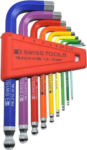 PB Swiss Tools PB 212H-10 RB Ballend hex set rainbow PB Swiss Tools PB 212H-10 RB Ballend hex set rainbow