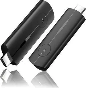 Wireless HDMI Transmitter and Receiver Plug & Play Portable Wireless HDMI Extender Kit for Streaming Video and Audio to HDTV/Projector/Monitor from Laptop/PC/TV Box (Black)