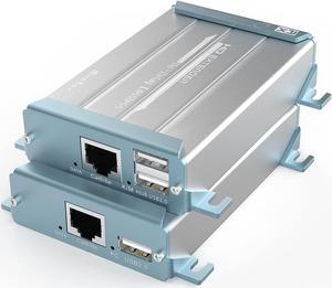 Mirabox HDMI USB KVM Extender,80m 1080P@60Hz HDMI USB Over Rj45 Cat5 Cat5e Cat6 Cat6e,USB2.0 * 2,Lossless No-Delay Transmission for DVR,NVR,CCTV,Server Room,Laptop,PC,Webcam,Transmitter and Receiver