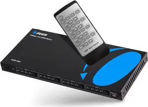 4x4 HDMI 4K Matrix Switch/Splitter, (4-Input, 4-Output) with Remote Control Supports UltraHD 4K@60Hz 4:4:4, HDR, YUV, HDMI 2.0, HDCP 2.2, 3D, 1080p, 18 GBPS - Downscaler (4K & 1080p Together)