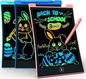 2 Pack LCD Writing Tablet for Kids Reusable Doodle Board Colorful Drawing  Tablet for 3 4 5 6 7 Years Old Girls and Boys Toys Gifts for Toddlers Led