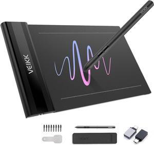 Drawing Tablet,VEIKK S640 Digital Graphics Tablet, 6x4 Inch Ultra-Thin Portable OSU! Tablet, Battery-Free Stylus for OSU! Game and Teaching Online Classes,Support Windows Mac Linux Chrome Android OS