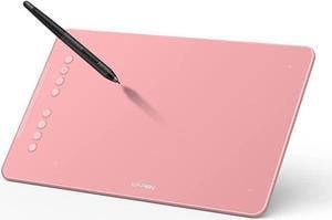 Drawing Tablet-XPPen Deco 01 V2 10x6.25 Inch Graphics Tablet Digital Drawing Tablet for Chromebook with 8192 Levels Pressure Battery-Free Stylus and 8 Shortcut Keys (Pink)