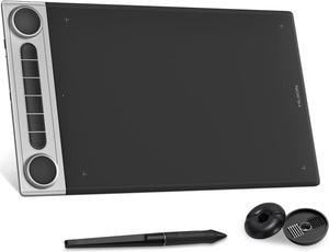 HUION Inspiroy Dial 2 Bluetooth Wireless Graphics Drawing Tablet with Dual Dials Battery-Free Stylus PW517 for Digital Art and Graphics Design, Compatible with Mac, Windows, Linux, Android