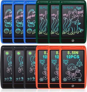 12 Pack LCD Writing Tablet for Kids 3 Years Old and up, 8.5 Inch Colorful Digital Drawing Pad LCD Doodle & Scribbler Boards Sketch Tablet Electronic Notepad Learning Pad for 3 4 5 6 Year Old Boys
