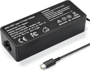 65W USB Type C AC Charger Fit for Len-OVO Yoga 720 730 920 S730 C740 C930 C940 C630 ThinkPad T480 T480s T580 T580s E480 E580 Chromebook 100e 300e 500e C330 S330 IdeaPad 730S Laptop Adapter Power Cord