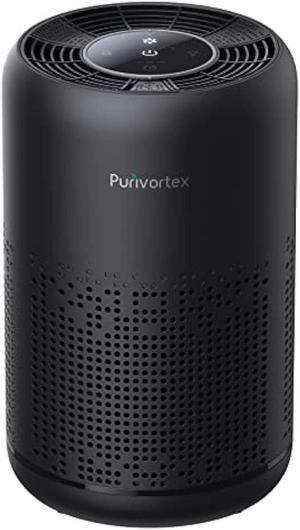 Air Purifiers for Bedroom, HEPA Air Purifiers, Air Cleaner for Smoke A11ergies Dander Hair Odor, Portable Air Purifier with Fragrance Sponge Sleep Mode Speed Control - AC300 Black