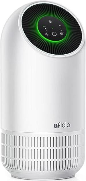 Afloia Hepa Air Purifiers for Home - Large Room Up to 880 Ft², H13 Ture Hepa Filter Air Cleaner for Allergies, Remove 99.99% Pets Hair Odor Dust Smoke Mold Pollen, Fillo White