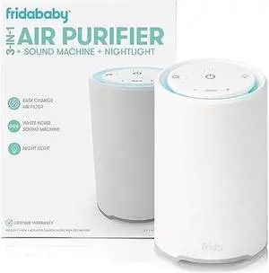 Frida Baby 3-in-1 Sound Machine, Air Purifier + Nightlight with 3 Fan Speeds and Easy-Change Filter