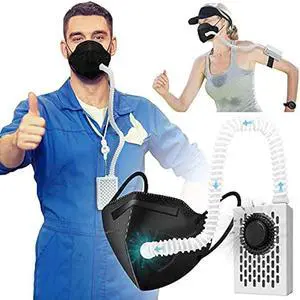 Rsenr Multifunctional Electrical Air Purifier Maskes,Reusable 3 Speeds Fan Modes Air Purifier with HEPA Filter for Travel,Cycling,Running,Climbing,Outdoor Sports