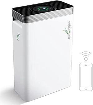 PURO²XYGEN P500i - Air Purifier with H13 HEPA Filter - Up to 1650 sq ft Large Room Air Purifier for Home - Air Cleaner for Pet Dander, Dust and Indoor Pollutants- WiFi Control, Child Lock
