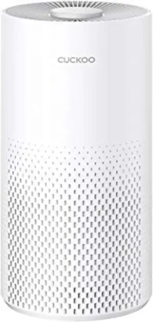 CUCKOO Air Purifier with 3-Stage H13 True HEPA Filter for Bedroom and Office (227 sq. ft.), Activated Carbon Filters 99.97% Odors, Smoke, Dust, Pollen, Pet Dander, Modes, LED, White, CAC-10510FW