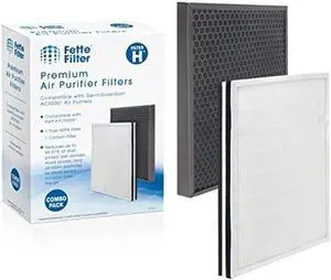 Fette Filter - FLT9200 True HEPA Air Purifier Filter H and Carbon Combo Pack Compatible with FLT9200 for AC9200 Air Purifier - (1 HEPA & 1 Carbon Filter)