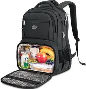 17 Inch Laptop Backpack, TSA Large Travel Backpack with Lunch Box, Anti-Theft Work Business Carry On Backpack with USB Charging Port, Water Resistant Durable College Computer Backpack for Men Women