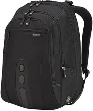 Targus Spruce EcoSmart Travel Laptop Backpack for 17 inch Laptops, TSA-Friendly Carry On Backpack Laptop Bag for Work and Travel, Black (TBB019US)