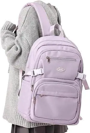 weradar Simple School bookbag College Laptop Backpack For Men Women Middle School Backpack For Boys Girls Teens(Purple)