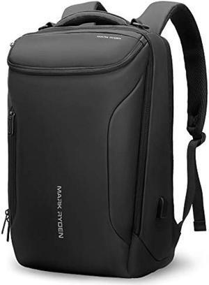 Muzee Business Backpack for Men,Waterproof and Travel Laptop Backpack with USB Charging, Fits 17 Inch Laptop and Tech Gear