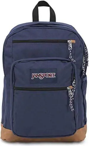 JanSport Backpack with 15-inch Laptop Sleeve, Navy - Large Computer Bag Rucksack with 2 Compartments, Ergonomic Straps - Bag for Men, Women JanSport Backpack with 15-inch Laptop Sleeve, Navy - Large Computer Bag Rucksack with 2 Compartments, Ergonomic Straps - Bag for Men, Women
