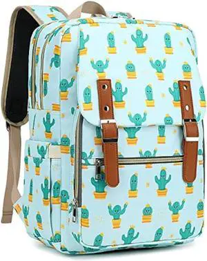 Fuyicat Cactus Laptop Backpack for Women Men Travel Business Work, Girls Boys School Backpack College Bookbag Fit 15.6 Inch Notebook