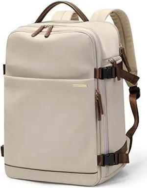 GOLF SUPAGS Laptop Backpack with Separate Laptop Compartment Fits 15.6 Inch Notebook Large Capacity Computer Bag for Women Work Travel College Backpacks (Apricot)