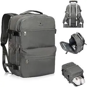 Hynes Eagle 20L Travel Backpack Carry on Backpack Women Men Personal Item Bag for Spirit Airlines Small Nylon Laptop Backpack 14 inches Grey