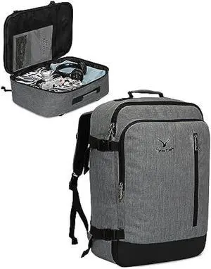 Hynes Eagle Carry on Backpack 38L Large Travel Backpack for Women Flight Approved Weekender Bag Laptop Backpack Men 15 inches Black Grey 2023