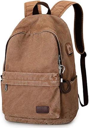 Muzee Canvas Backpack Lightweight Travel Daypack Student Rucksack Laptop Backpack