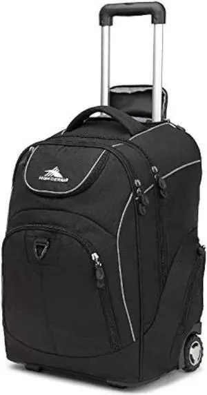 High Sierra Powerglide Wheeled Backpack, Black, One Size