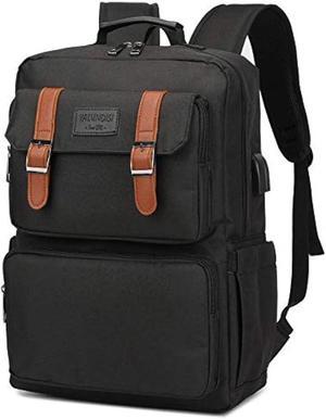 YALUNDISI Laptop Backpack for Women Men Vintage Backpack Bookbags Anti Theft Bookbag 15.6inch