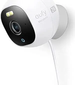 eufy Security Outdoor Cam E220, All-in-One Outdoor Security Camera with 2K Resolution, Spotlight, Color Night Vision, No Monthly Fees, Wired Camera, IP67 Weatherproof, Motion Only Alert