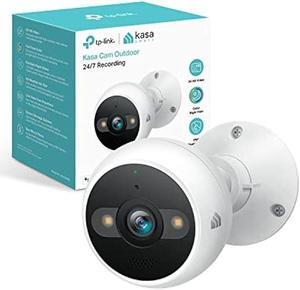 Kasa 4MP 2K Security Camera Outdoor Wired, IP65, Starlight Sensor & 98 Ft Night Vision, Motion/Person Detection, 2-Way Audio w/Siren, Cloud/SD Card Storage, Alexa &Google Assistant Compatible(KC420WS)