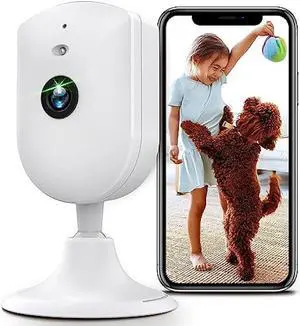 VIMTAG Indoor 2.5K/4MP HD WiFi Camera for Home Security/Pet/Dog/Cat/Baby with Phone App, AI Human/Sound/Motion Detection, Night Vision, 2-Way Audio, Cloud/Max 512GB TF Card Storage, Support Alexa