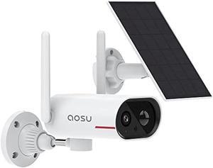 DEKCO 1080p WiFi Durable 170 Degree Rotating Indoor Outdoor Solar Powered Home Security Camera with 260 Degree View, Night Vision, and 2 Way Audio