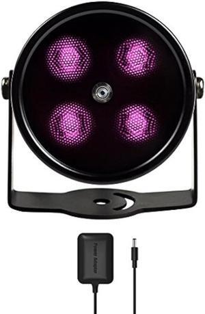 Tendelux 80ft IR Illuminator | AI4 No Hot Spot Wide Angle Infrared Light for Security Camera (w/Power Adapter)