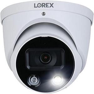 Lorex 4K Ultra HD PoE Outdoor Metal Dome Add-On Security Camera  8MP, 2.8mm Fixed Lens, Smart Deterrence, Smart Motion Detection Plus, Siren Warning