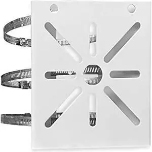 WiTi Universal Vertical Pole Mount for Security Camera, Solid Metal Bracket with Loops, Suitable for CCTV Cameras(Medium Size)