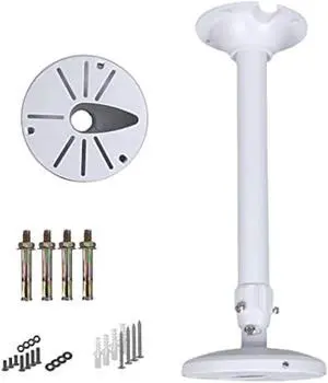 WiTi 6 inch Base Extendable Pole Mount Bracket for CCTV IP Cameras,15.7inch-23.6inch Adjustable Mounting Bracket for Security Surveillance Camera System,Solid Metal Powder Spray Coating