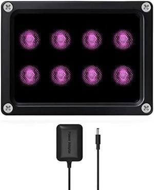Tendelux 120ft IR Illuminator | BI8 Compact and Powerful 90° Infrared Light for CCTV Security Camera (w/Power Adapter)