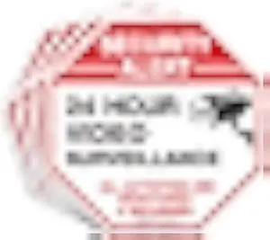 Faittoo (4 Pack) Security Alert, 24 Hour Video Surveillance, All Activities Monitored Signs,10 x 10 .040 Aluminum Reflective Warning Sign for Home Business CCTV Security Camera, Indoor or Outdoor Use