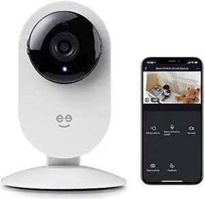 Geeni Glimpse 1080p WiFi HD Smart Camera  Indoor Home Security Camera  No Hub Required  Voice Control  Motion Detection Camera Compatible