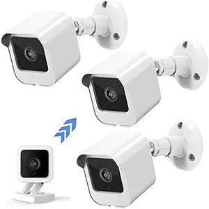 MROUNT Wyze Cam V3 Wall Mount, Weatherproof Protective Housing with 360 Degree Adjustable Mount Bracket Outdoor and Indoor, Security Camera System Accessories (WHITE-3Pack)