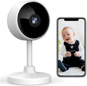 Indoor Camera, Cameras for Home Security with Night Vision, Pet Camera with Phone App, 1080P Indoor Security Camera, Motion Detection, 2-Way Audio, WiFi Camera Home Camera Compatible with Alexa