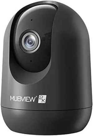 MUBVIEW Cameras for Home Security, Indoor Security Camera, 2.4G WiFi Wired Camera Ideal for Dog/Elder/Baby, Motion Tracking, Two-Way Audio, Pan Tilt, 24/7, 2K Night Vision PK320B-D